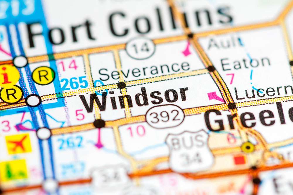 map of windsor colorado
